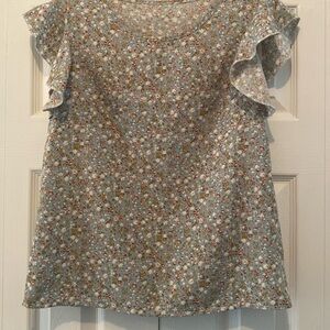 Emery Rose flutter sleeve top